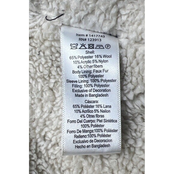 Jachs New York Shirt Jacket Mens Large Button Up Flannel Sherpa Wool Blend - Picture 10 of 13